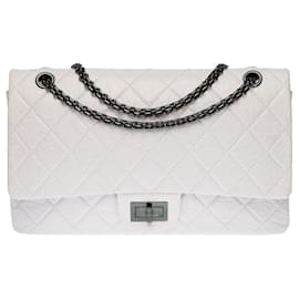 Chanel-Chanel bag 2.55 in White Leather - 1213131000-White