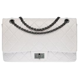 Chanel-Chanel Tasche 2.55 aus weißem Leder - 1213131000-Weiß