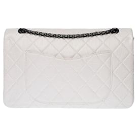 Chanel-Chanel bag 2.55 in White Leather - 1213131000-White