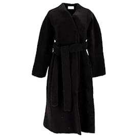 The row-The Row Fur Coat in Black Lamb Fur-Black