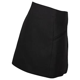 Khaite-Minifalda asimétrica Khaite Ver en lana negra-Negro