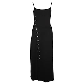 Sandro-Sandro Paris Stretch Sleeveless Midi Dress in Black Viscose-Black