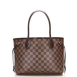 Louis Vuitton-Louis Vuitton Damier Ebene Neverfull PM Bolso tote de lona N41359 En muy buenas condiciones-Castaño