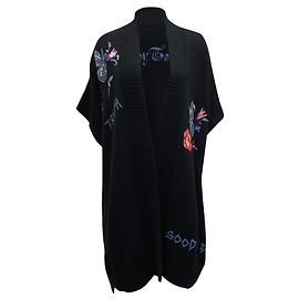 Zadig & Voltaire Cardigan mit besticktem Motiv aus schwarzem Kaschmir Andere