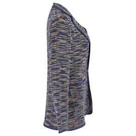 Missoni-Missoni Knit Single-Breasted Jacket in Navy Wool-Blue,Navy blue