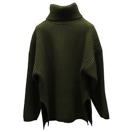Acne Studios Pull épais à col roulé en laine vert olive Vert Vert olive