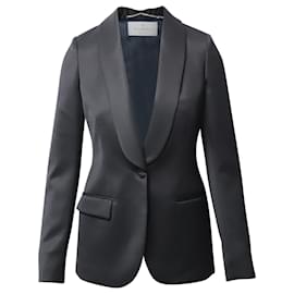 Mulberry-Mulberry Single-Breasted Blazer Jacket in Black Wool-Black