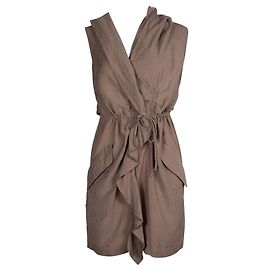 Bcbg Max Azria Khakifarbenes Reagan-Rüschenkleid Grün