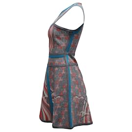 Herve Leger-Herve Leger Eriko Tidal Wave Jacquard Abito in rayon stampa multicolore-Altro