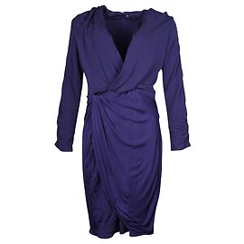 Karen Millen Vestido midi roxo com decote em V profundo Roxo