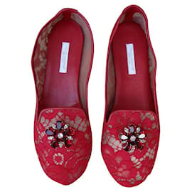 Dolce & Gabbana-Sapatilhas de ballet-Vermelho