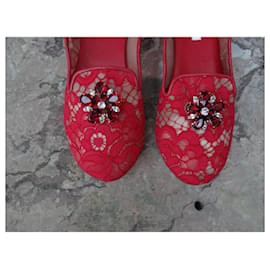 Dolce & Gabbana-Sapatilhas de ballet-Vermelho