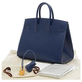 Hermès-Hermès Birkin 25-Navy blue