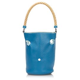 Hermès Blauer Clemence Mangeoire Eimer PM Blau