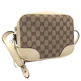 Gucci-GG Canvas Bree Messenger Bag 449413-Beige