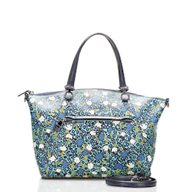 Coach-Printed Leather Two-Way Bag 58876-Black