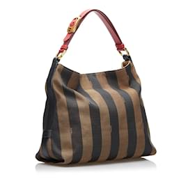 Fendi-Pequin Sac à bandoulière 8BR669-Marron