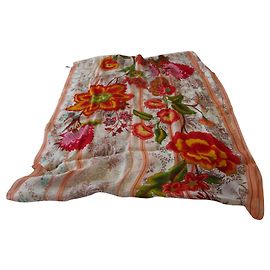 Kenzo Estola de seda, flores japonesas. Multicor