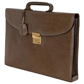 Gucci-Gucci Vintage Leather Briefcase-Brown