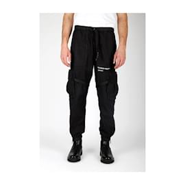 Off White-Cremeweiße Cargohose-Schwarz