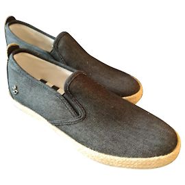 Autre Marque Espadrilles SAINTS em denim antracite algodão Cinza antracite