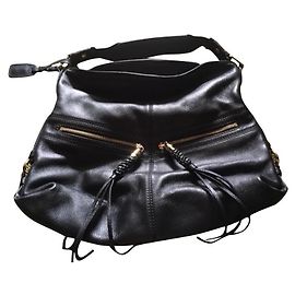 Lancel Black Leather Handbag Black
