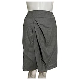 Joseph-Wool wrap over skirt-Grey