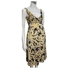 Diane Von Furstenberg-Fecho envelope de vestido vintage de seda Catrina DvF-Multicor