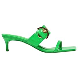 By Far-Bettina Sandals in Green Leather-Green