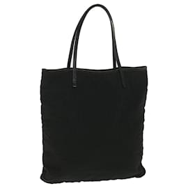 Fendi-Sac cabas en toile FENDI Zucca Noir Marron Auth ar9031-Marron,Noir