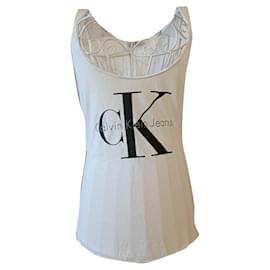 Calvin Klein-Camiseta sin mangas Calvin Klein-Blanco