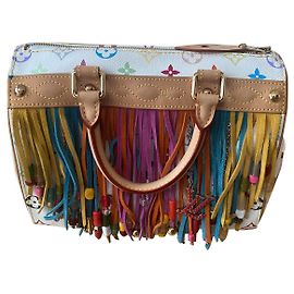 Louis Vuitton Multicolore Frange Speedy 25 sac blanc par Takashi Murakami Autre