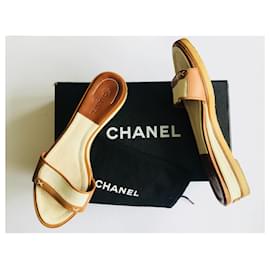 Chanel-Slides-Cream,Caramel