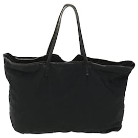 Fendi-FENDI Zucca Canvas Tote Bag Nylon Noir Auth rd4391-Noir