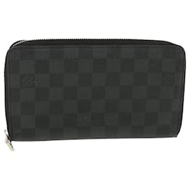 Louis Vuitton-LOUIS VUITTON Damier Graphite Zippy Organizer Long Wallet N63077 LV Auth 38242-Other