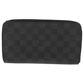 Louis Vuitton-LOUIS VUITTON Damier Graphite Zippy Organizer Long Wallet N63077 LV Auth 38242-Other