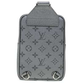 Louis Vuitton-LOUIS VUITTON Taiga Rama Outdoor Sling Bag Shoulder Bag M30833 LV Auth 38176a-Black,Silvery