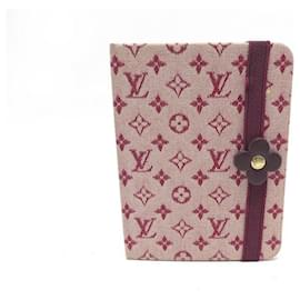 Louis Vuitton-LOUIS VUITTON NOTEBOOK IN MONOGRAM CANVAS MINI PINK LINEN NOTEBOOK-Pink