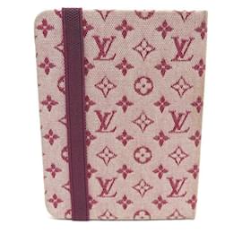 Louis Vuitton-LOUIS VUITTON NOTEBOOK IN MONOGRAM CANVAS MINI PINK LINEN NOTEBOOK-Pink