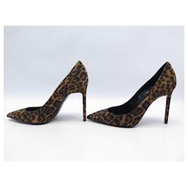 Saint Laurent-NINE SAINT LAURENT SHOES PUMPS 582301 leopard 40 NEW PUMP SHOES-Black