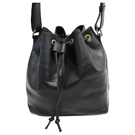 Louis Vuitton-VINTAGE LOUIS VUITTON NOE PM HANDBAG BLACK EPI LEATHER M44102 HAND BAG BUCKET-Black