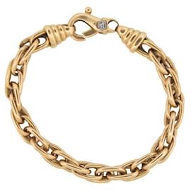 Autre Marque-VINTAGE FROJO ROPE MESH BRACELET IN YELLOW GOLD 18K 33.6GR YELLOW GOLD STRAP-Golden
