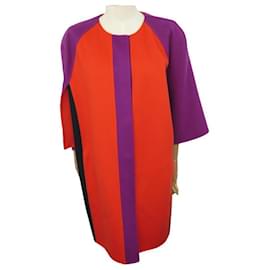Fendi-NEUF MANTEAU FENDI LONG A DECOUPES LAINE MULTICOLORE 44 IT 40 FR M COAT-Multicolore