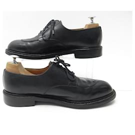 JM Weston-CHAUSSURES JM WESTON 598 DERBY DEMI CHASSE 7.5D 41.5 EN CUIR NOIR SHOES-Noir