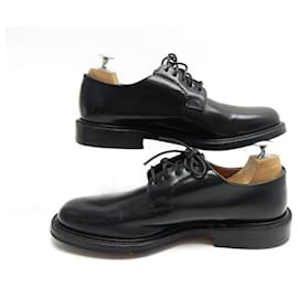 Church's-CHURCH'S SHANNON SHOES 7F 41 BLACK LEATHER SHOES DERBY-Black