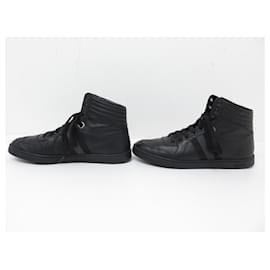 Gucci-GUCCI SHOES HIGH TOP SNEAKERS SNEAKERS 309555 38.5 IT 39.5 EN LEATHER SHOE-Black