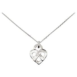 NUEVO COLLAR Y COLGANTE CADENA POIRAY ENTRELACE CORAZON MM PLATA 925 Collares Plata
