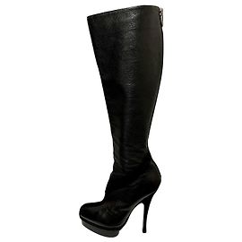 Yves Saint Laurent YSL Rive Gauche Easy Kneeboot 105 Black