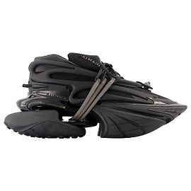 Baskets Licorne - Balmain - Multi - Cuir Noir