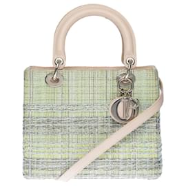 Christian Dior-Borsa DIOR Lady Dior in Tweed Verde - 100111-Verde
